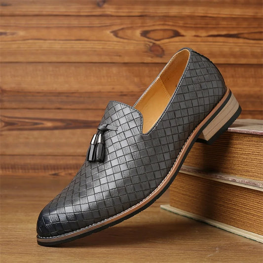 Prestige Weave Leather Moccasins