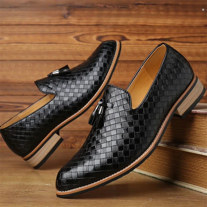 Prestige Weave Leather Moccasins