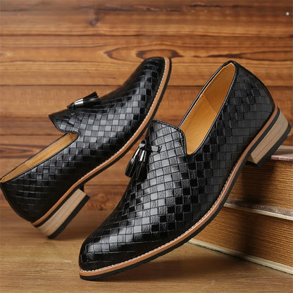 Prestige Weave Leather Moccasins