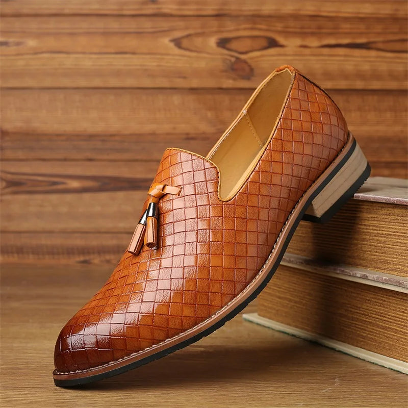 Prestige Weave Leather Moccasins