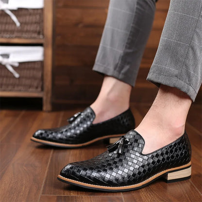 Prestige Weave Leather Moccasins